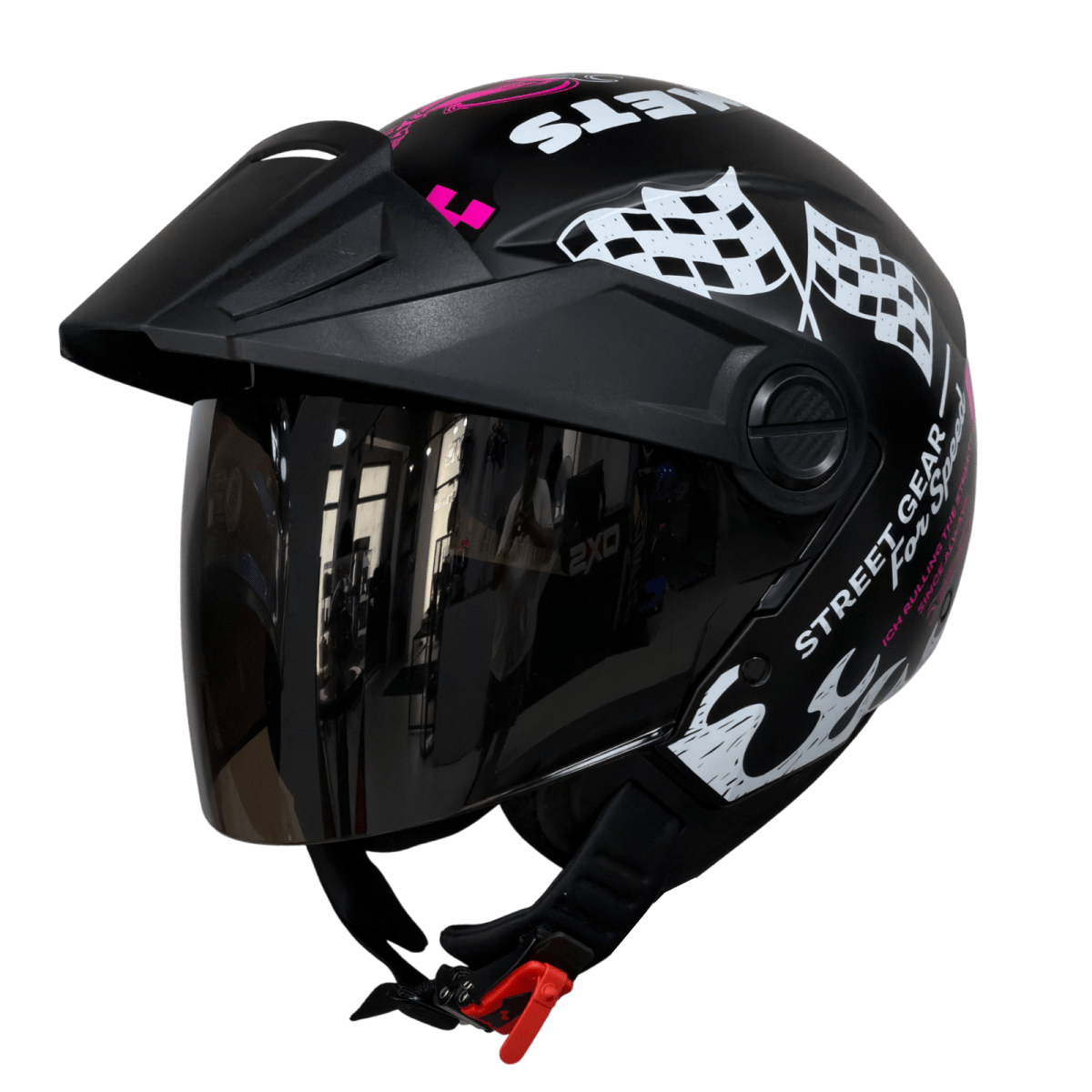 Casco moto ich 102 fuel racer fc abierto con viscera urbano2