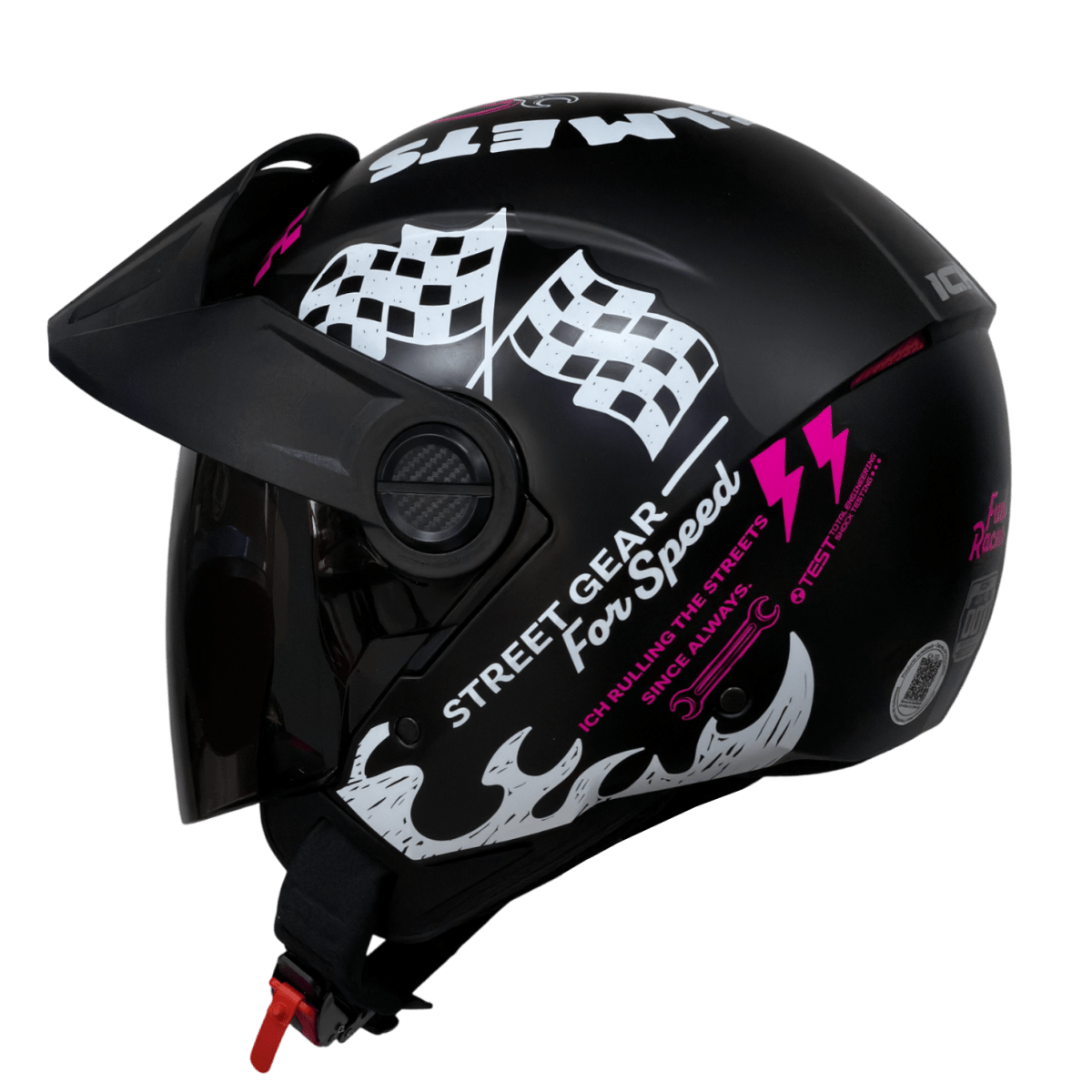 Casco moto ich 102 fuel racer fc abierto con viscera urbano3