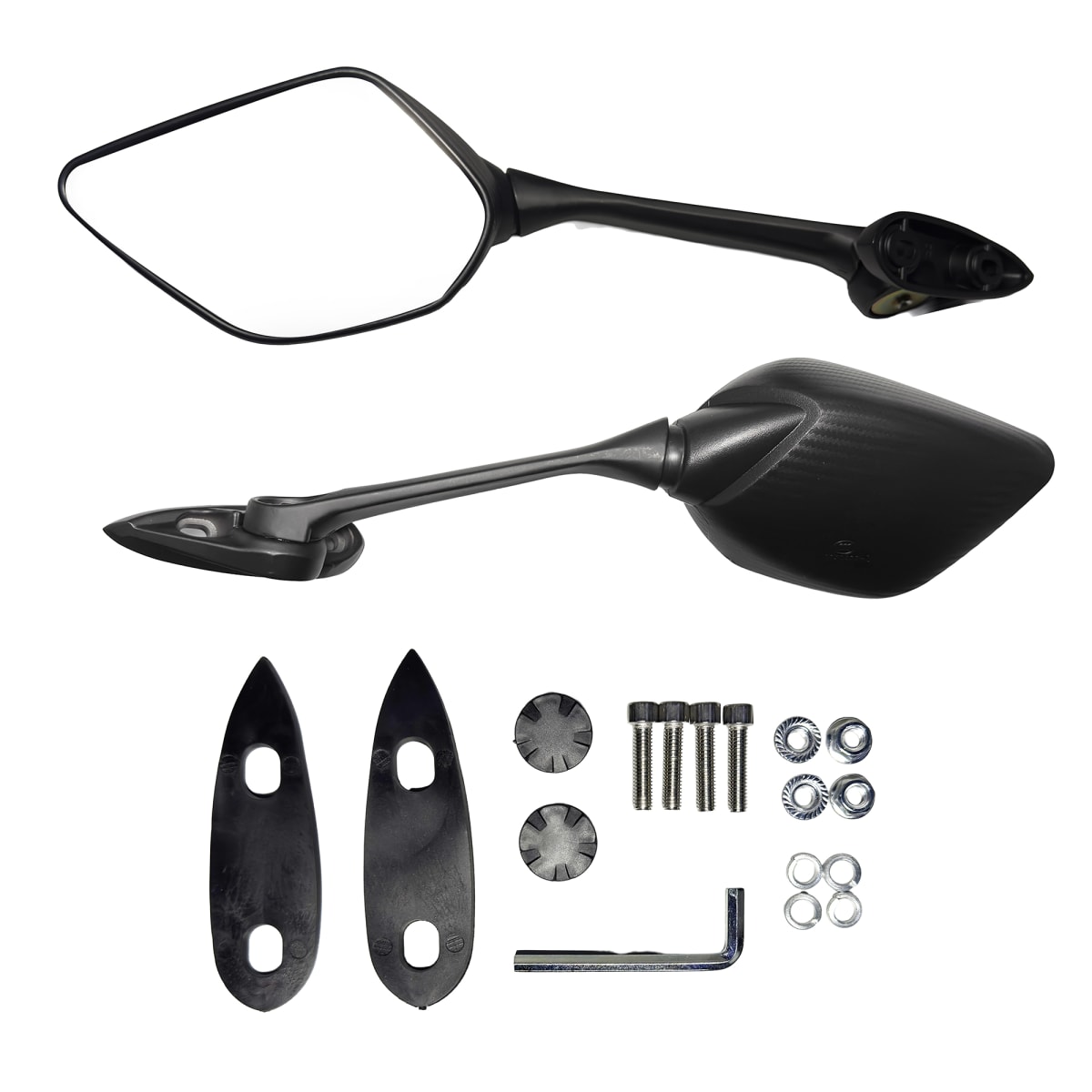 Espejos para moto deportiva repuesto carenado tipo carbono2