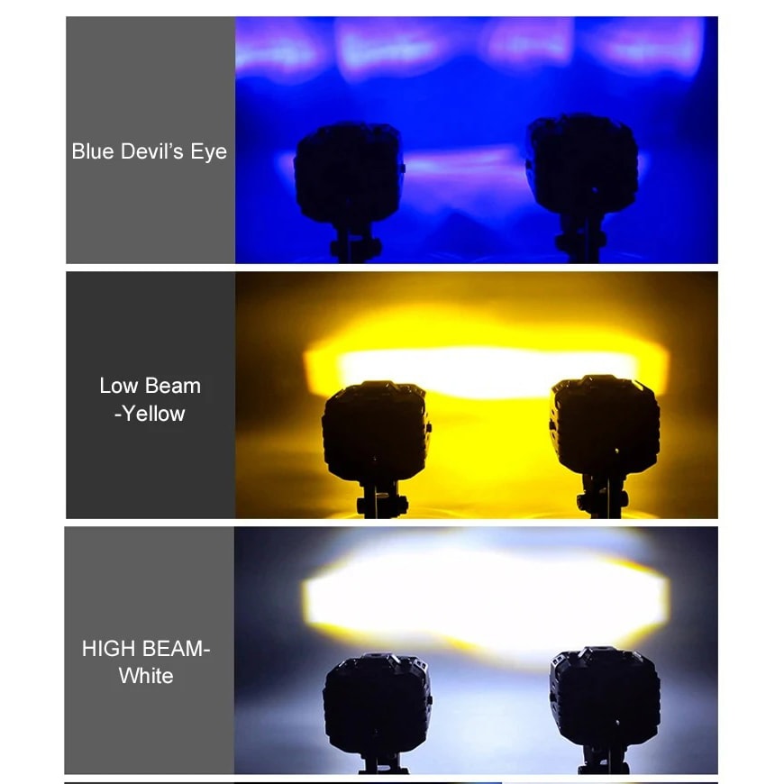 Set neblineros para moto lupa 60w multi secuencias BS-MT566