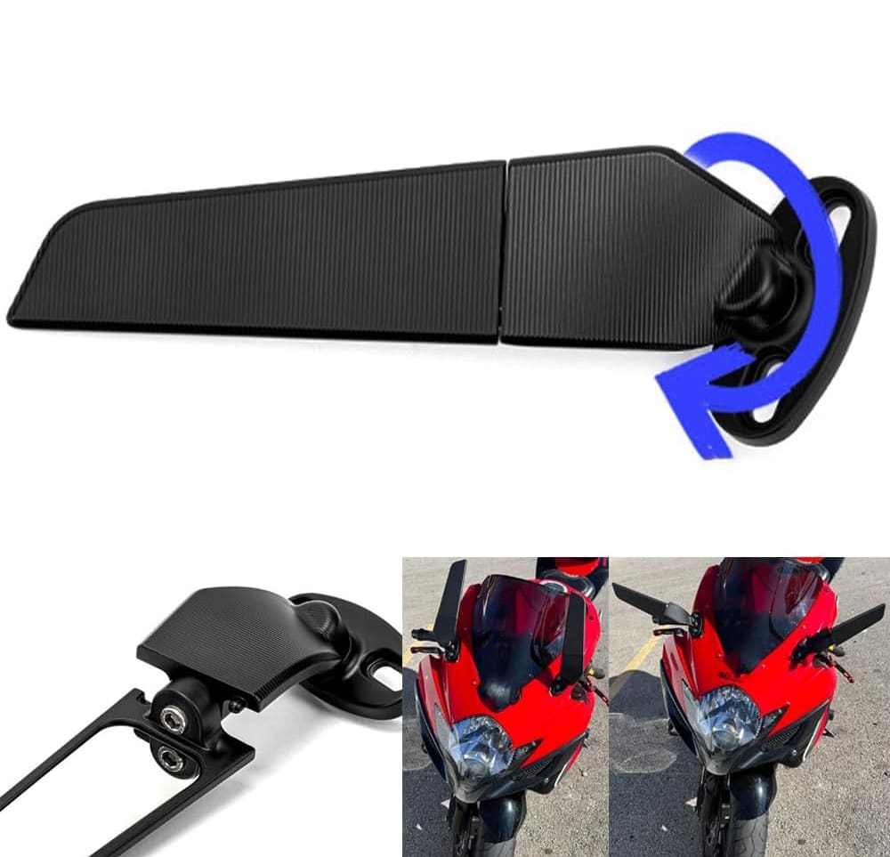 Espejos para moto deportivos tipo aleron moto gp para carenado5