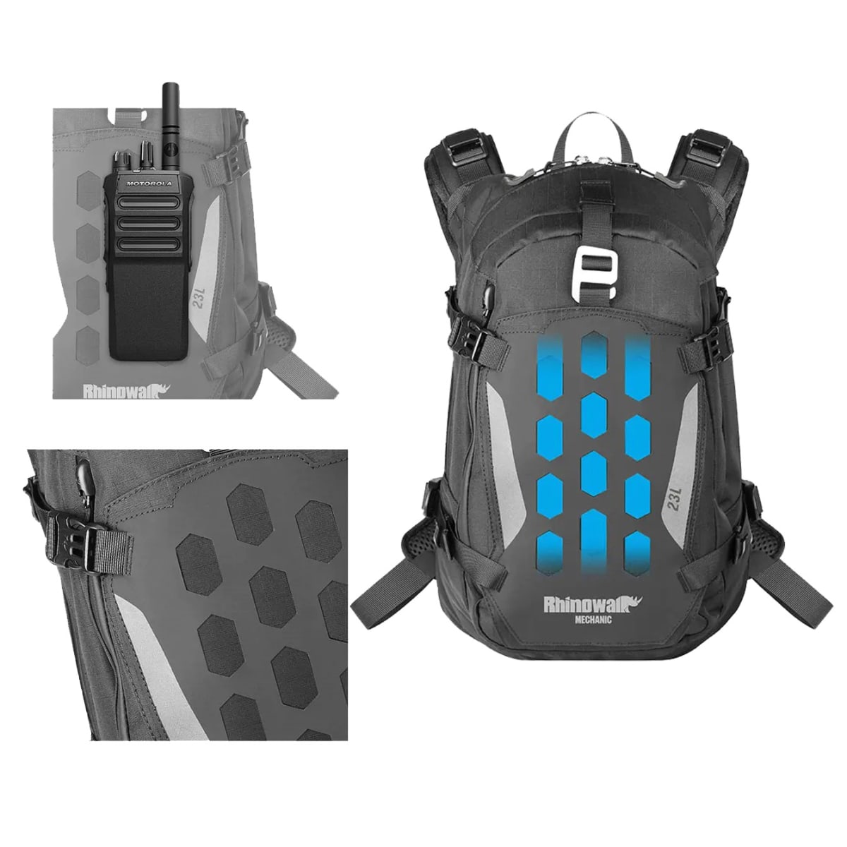 Mochila para moto rhinowalk mjx2005 mechanic 23L5