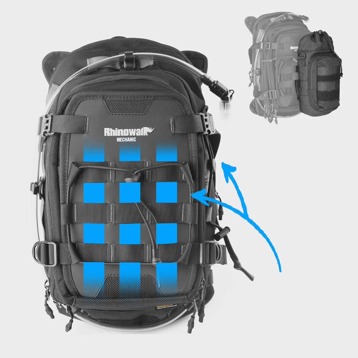 Bolso de estanque y mochila rhinowalk mechanic mjx2002 9L15