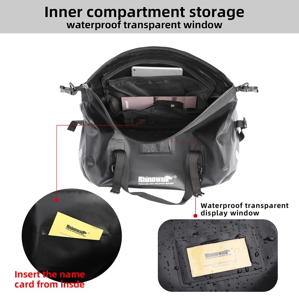 Bolso de cola para moto Rhinowalk MT20450 45L Impermeable4