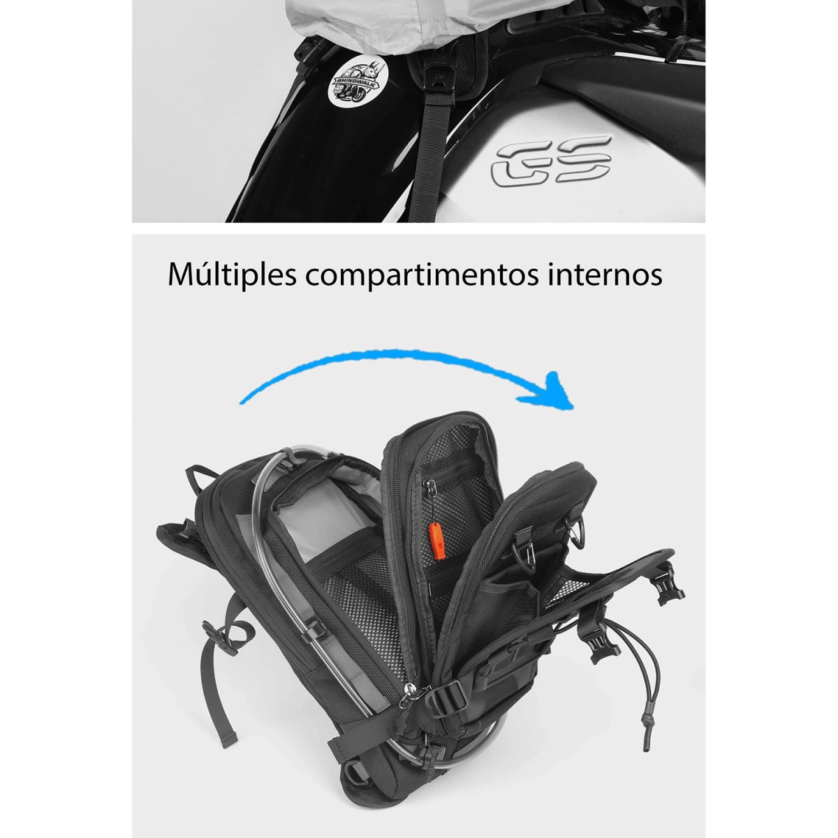 Bolso de estanque y mochila rhinowalk mechanic mjx2002 9L13