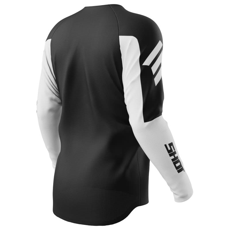 Polera moto shot draw private white motocross enduro2