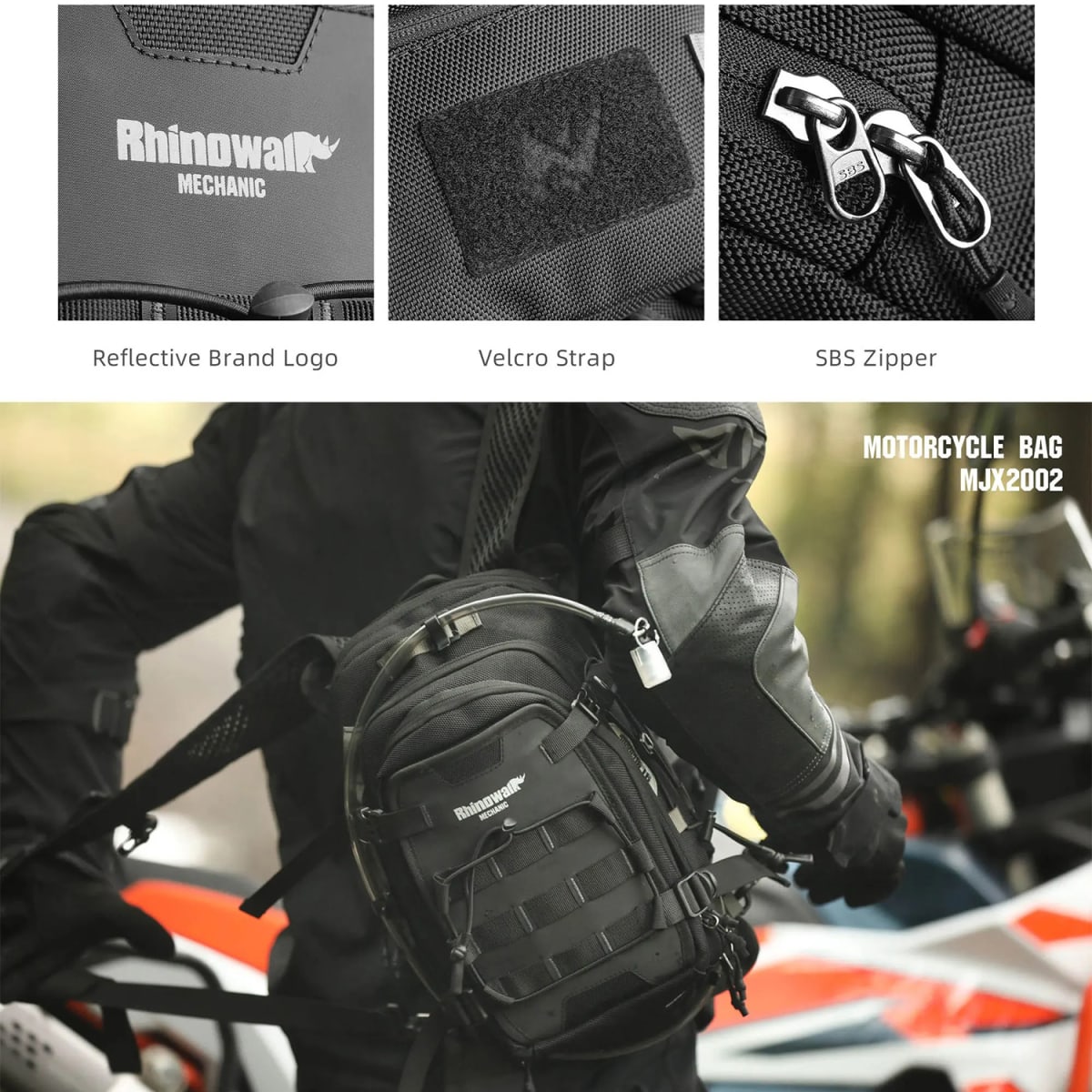 Bolso de estanque y mochila rhinowalk mechanic mjx2002 9L9