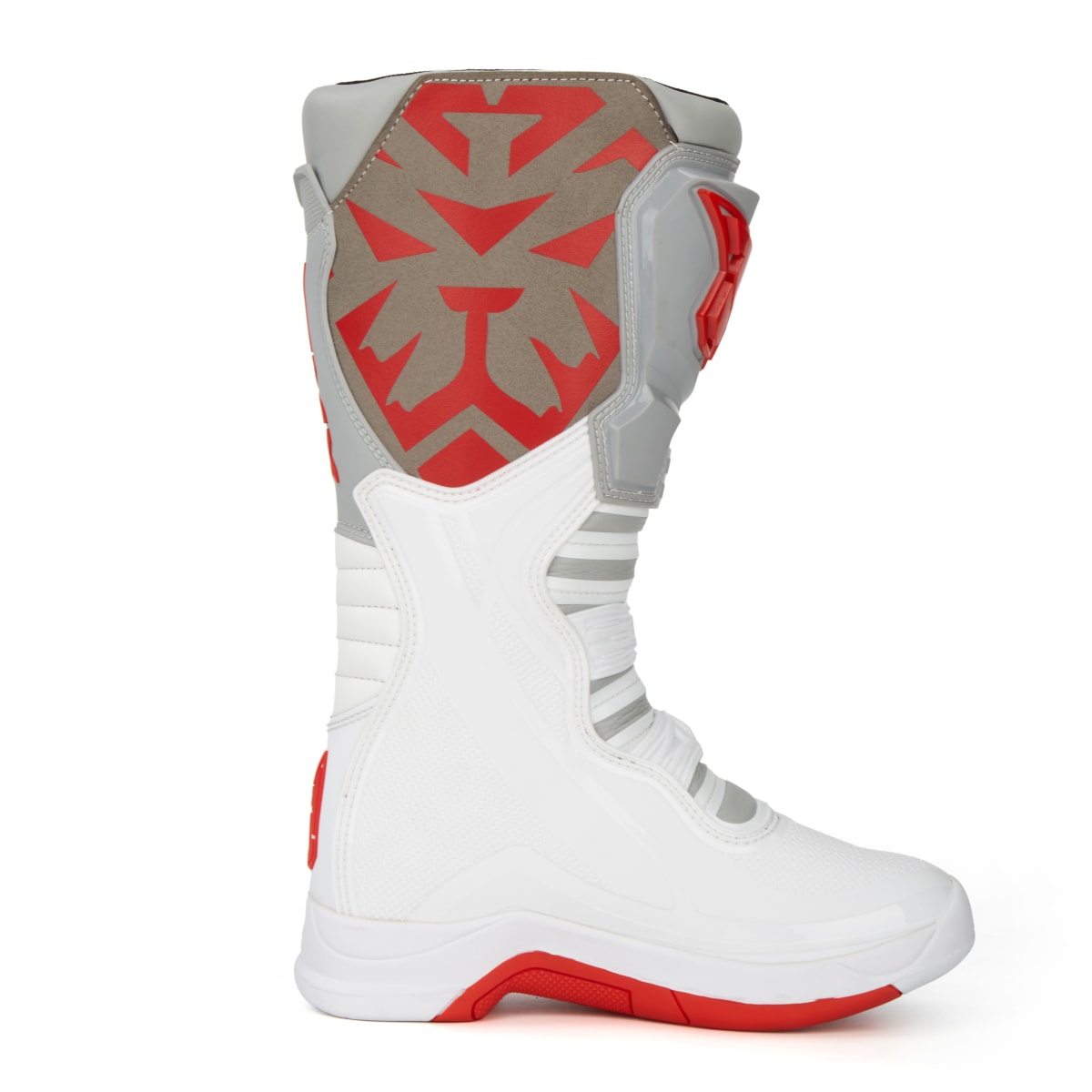 Botas para moto tiger racing tr-t3 blanco / rojo motocross enduro4