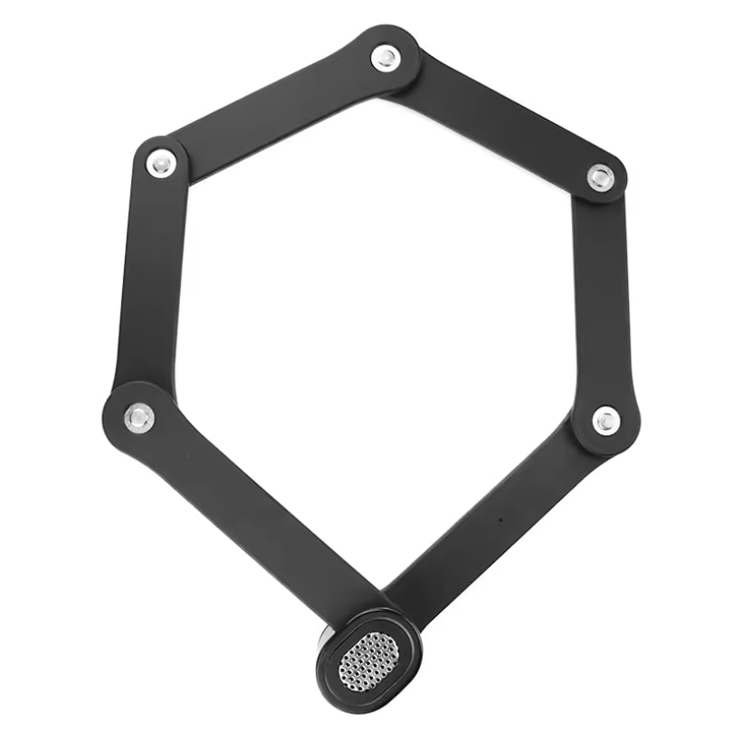 Cadena con alarma 120db plegable kovix KFQ85-bk para bicicleta4