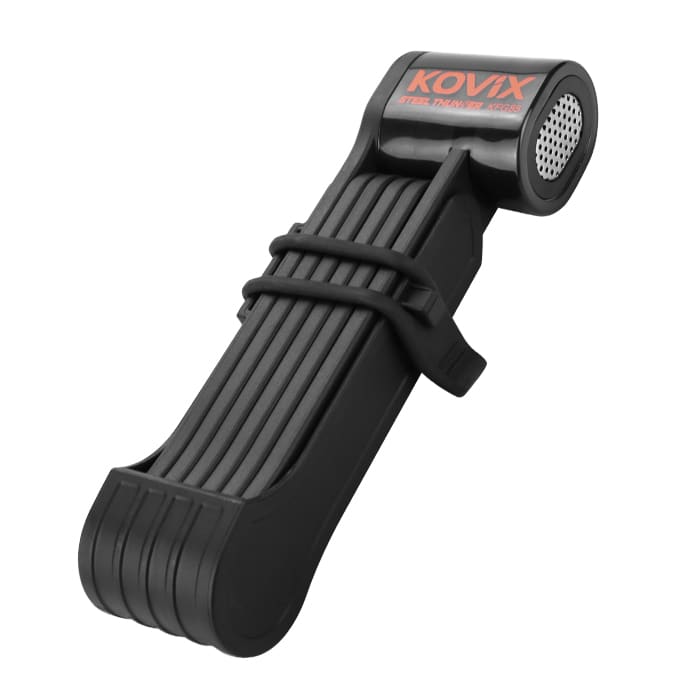Cadena con alarma 120db plegable kovix KFQ85-bk para bicicleta1