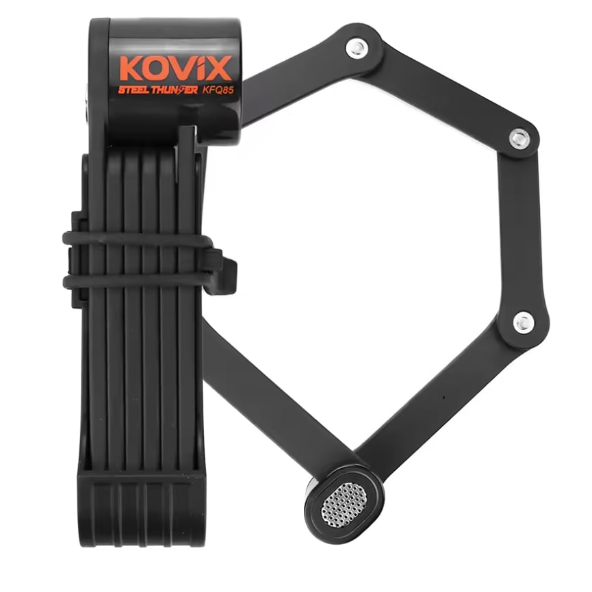 Cadena con alarma 120db plegable kovix KFQ85-bk para bicicleta3