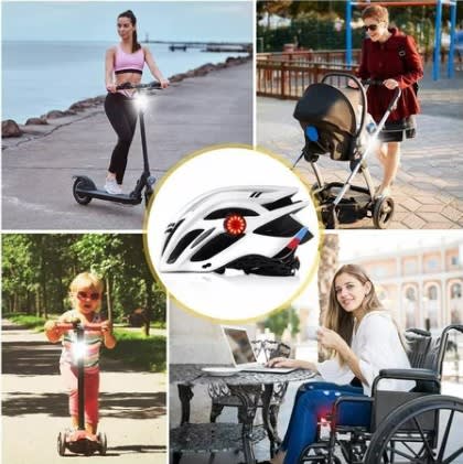 Set de luces led para bicicleta blanco rojo xa313 recargables usb2