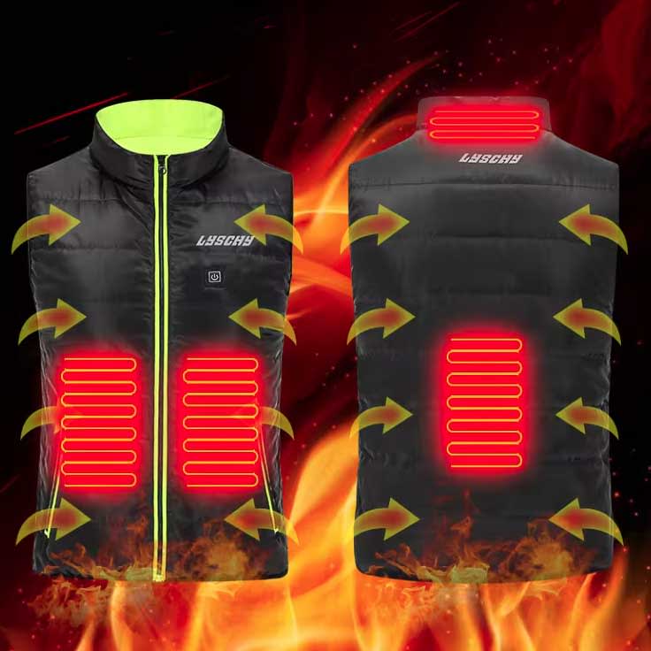 Chaqueta para moto calefaccionada Lyschy LY-v06 sin mangas reversible2