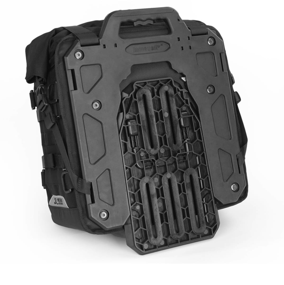 Bolso lateral para moto Rhinowalk MJX2004 expandibles de 35 a 45 litros impermeable8