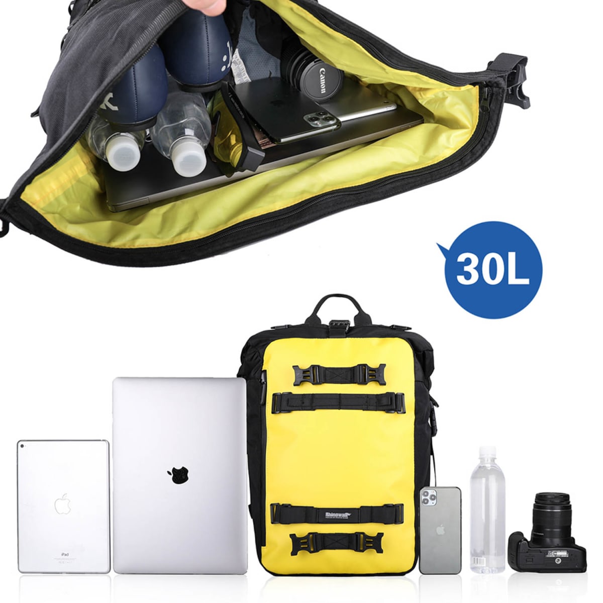 Bolso impermeable para moto rhinowalk mt21630 30 litros multi uso6