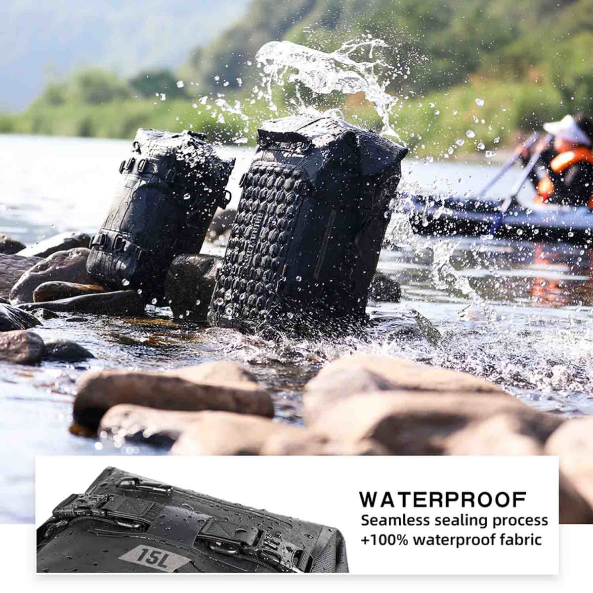 Bolso para moto Rhinowalk MT2215 15 litros impermeable2