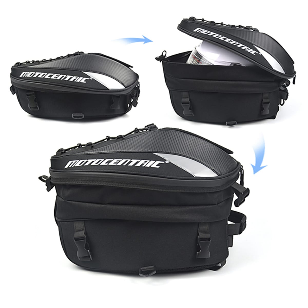 Bolso de cola para moto motocentric expandilbe de 15 a 25 litros 11-mc-01024