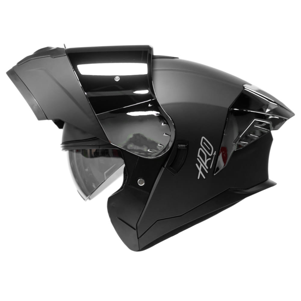 Casco moto hro 3480dv solid ng sl mate abatible con sun visor dot2