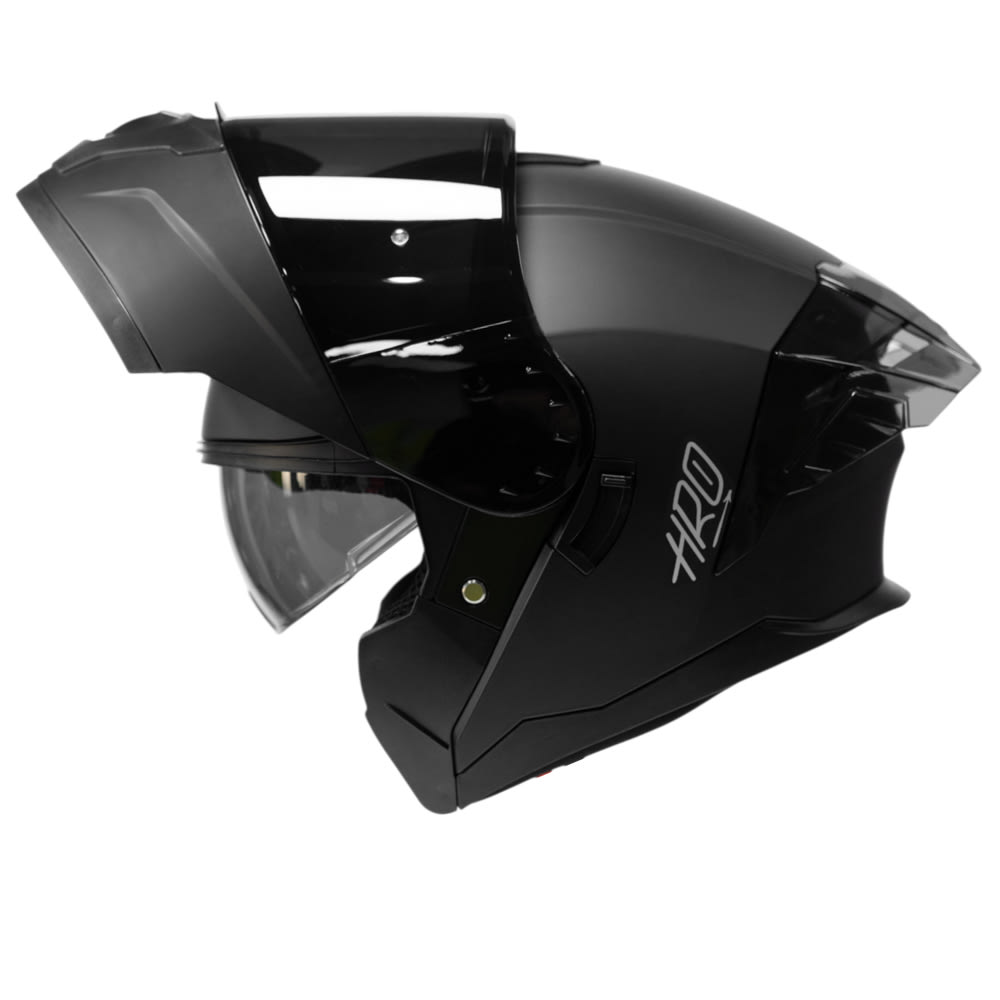 Casco moto hro 3480dv solid ng sm mate abatible con sun visor dot2