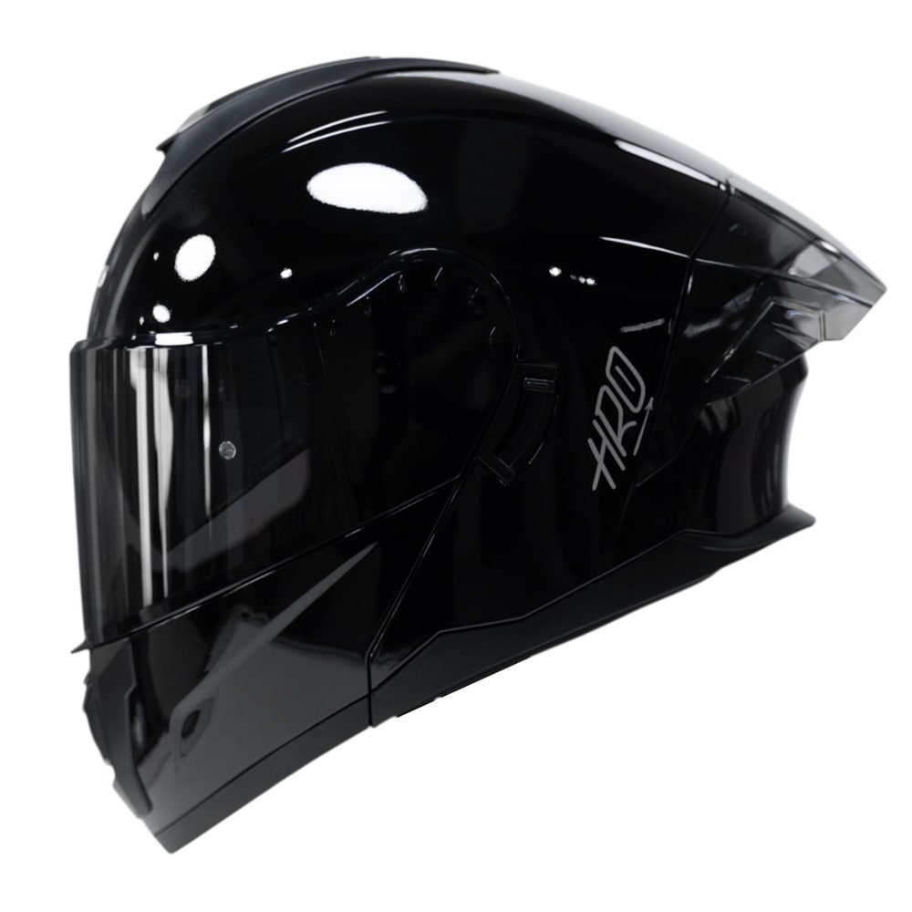 Casco moto hro 3480dv solid ng sm brillo abatible con sun visor dot1