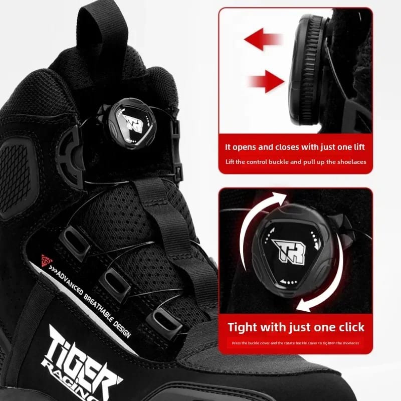 Botas Para Moto tiger racing r1 con caña urbanas5
