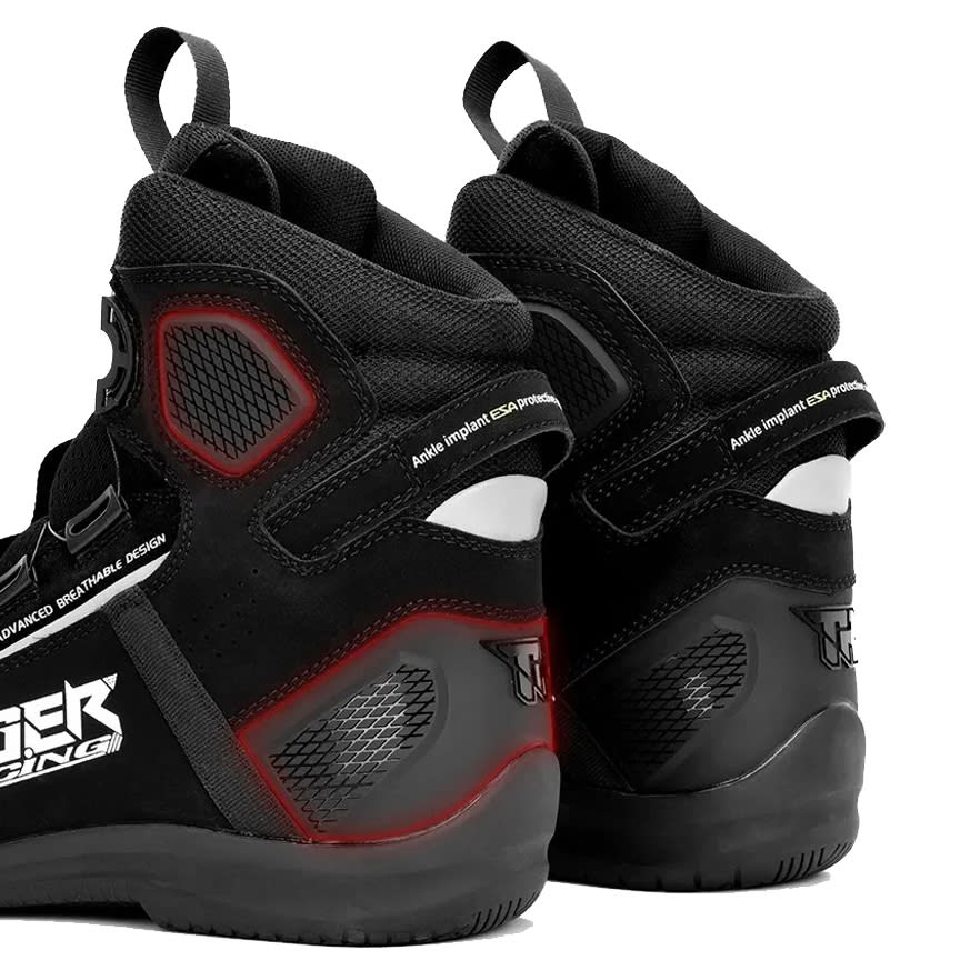 Botas Para Moto tiger racing r1 con caña urbanas8