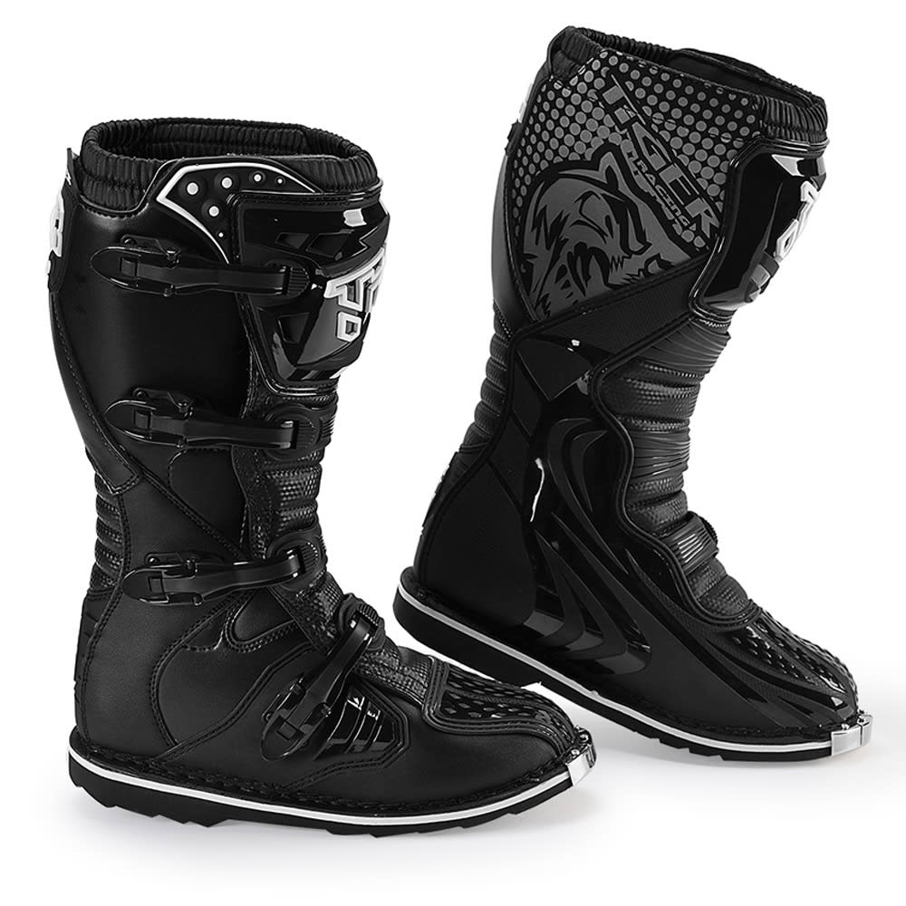 Botas para moto tiger racing tr-E001 negro motocross enduro1