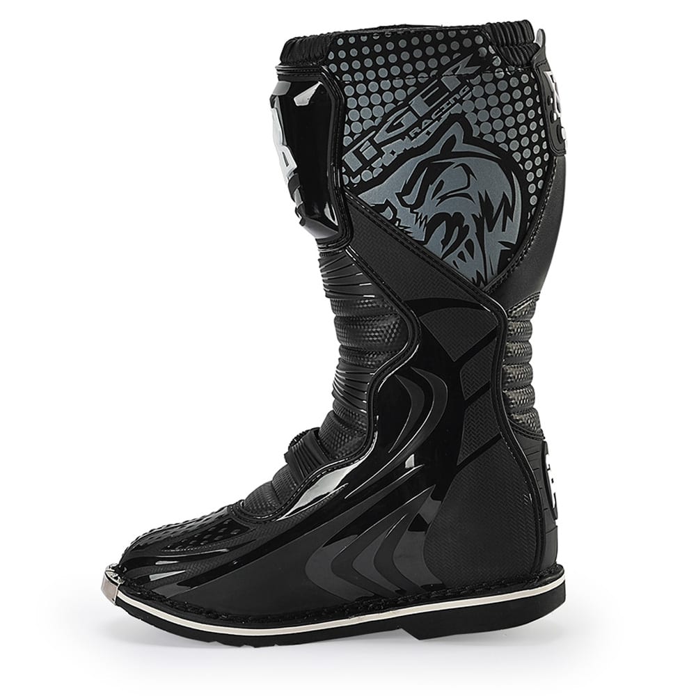 Botas para moto tiger racing tr-E001 negro motocross enduro4