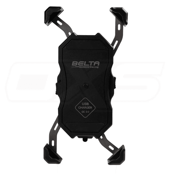 Soporte celular belta ux3 cargador QC3.0 volante y espejos moto ajustable1