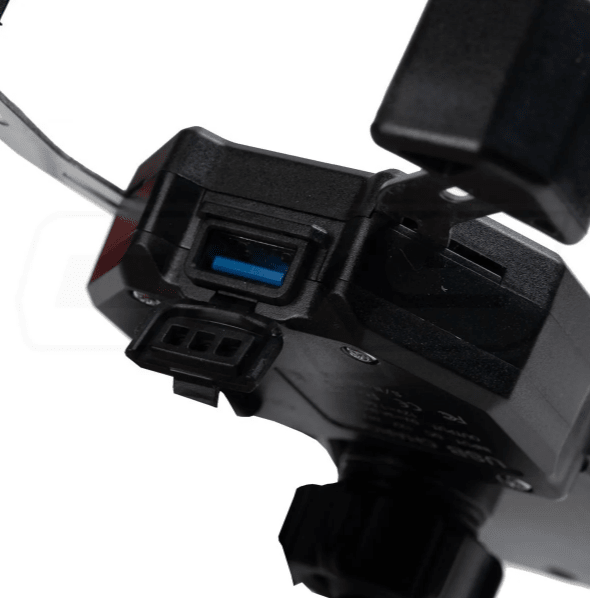 Soporte celular belta ux3 cargador QC3.0 volante y espejos moto ajustable3