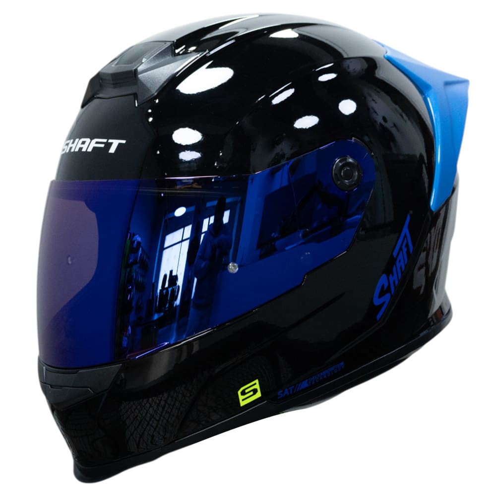 casco moto shaft 502sp solid ng azul integral normal dot acreditado2