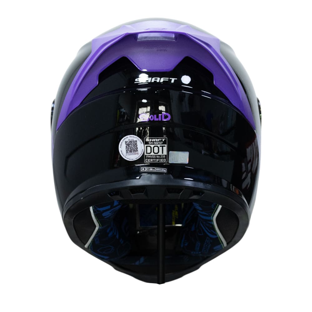 casco moto shaft 502sp solid ng morado integral normal dot acreditado5