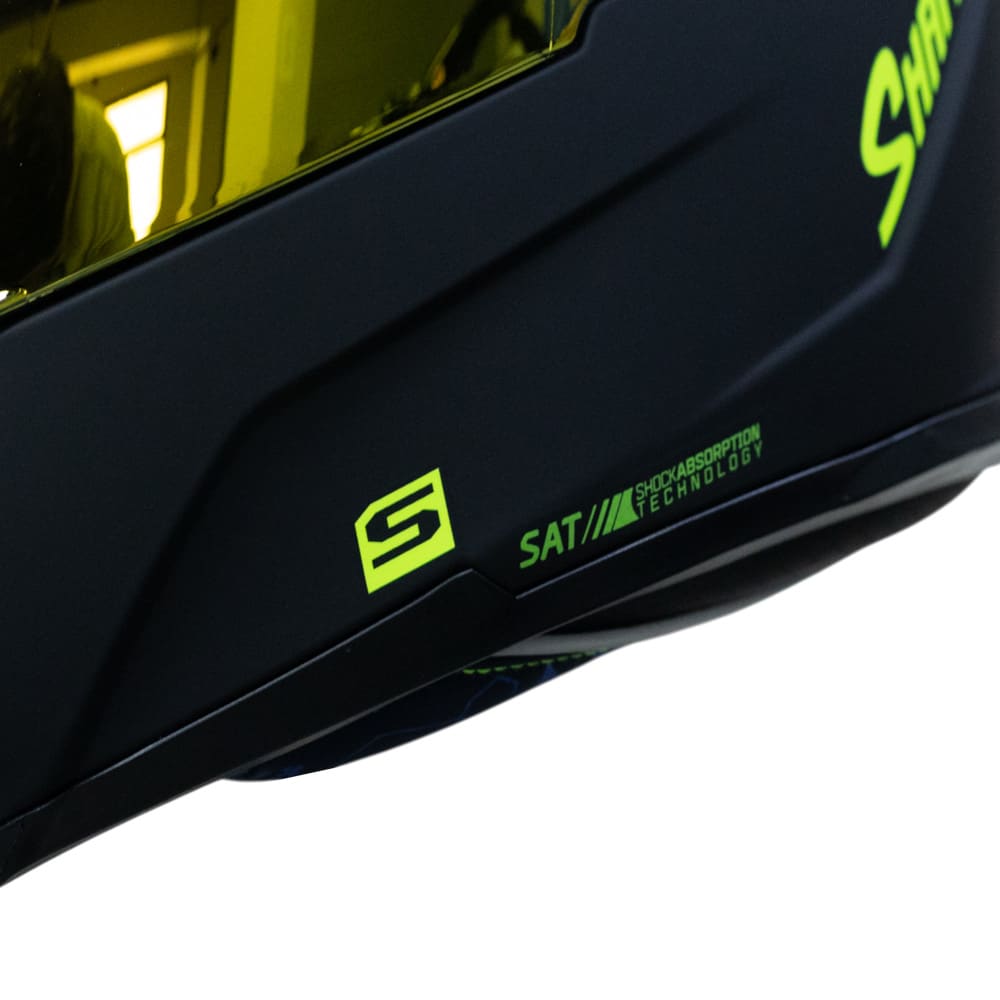 casco moto shaft 502sp solid ng neon yellow integral normal dot acreditado8