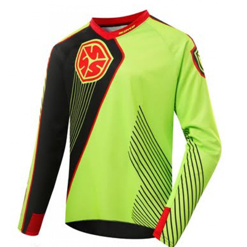Polera jersey para motocross y enduro scoyco t205 verde1