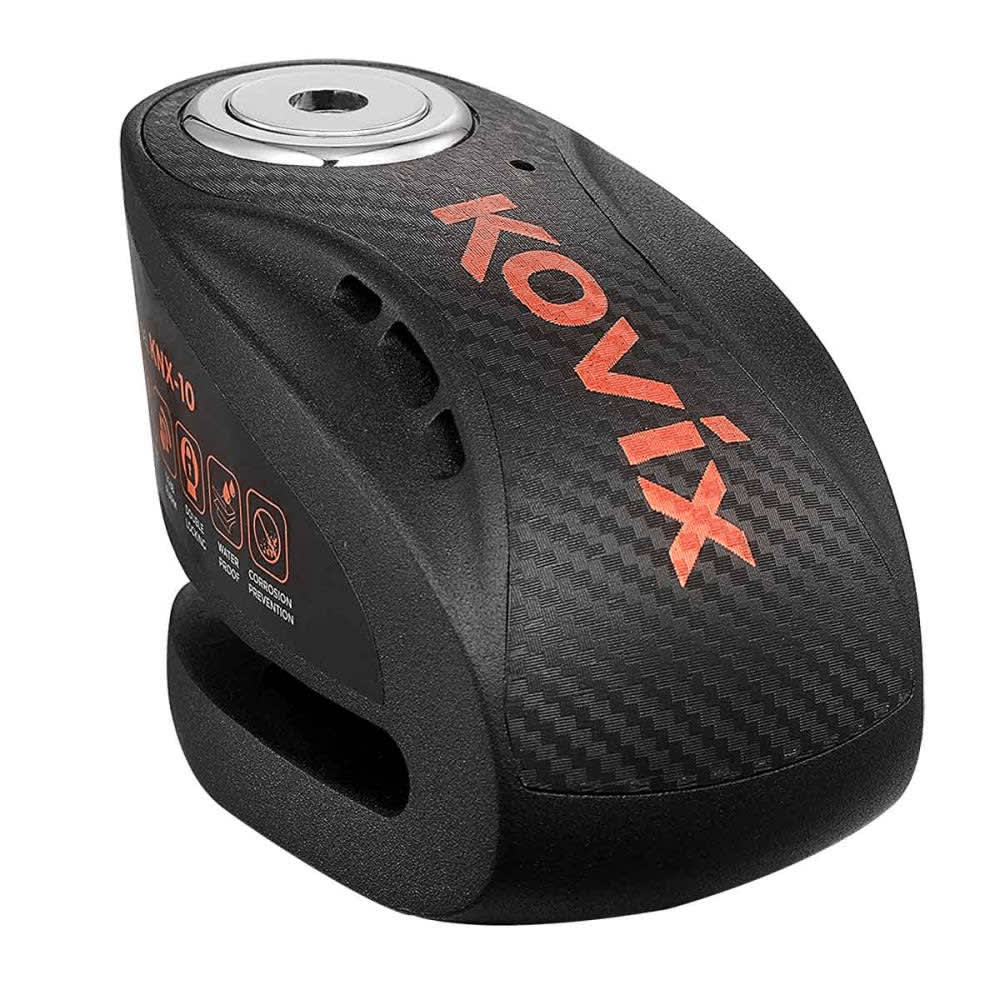 Candado disco para moto kovix knx10 negro con alarma 120db seguro de 10mm doble lock1