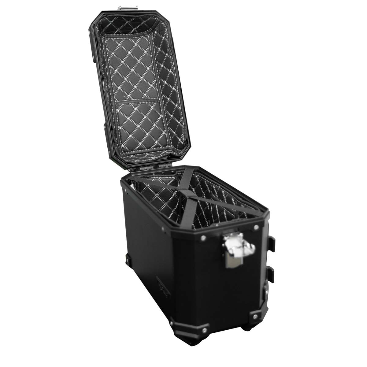 Maletas laterales moto 4rs V38 tipo aluminio 56lts negra2