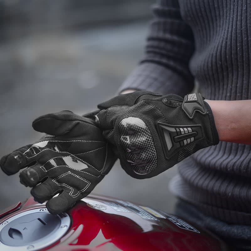 Guantes para moto ones again mg07w-cf mujer con protecciones touch3