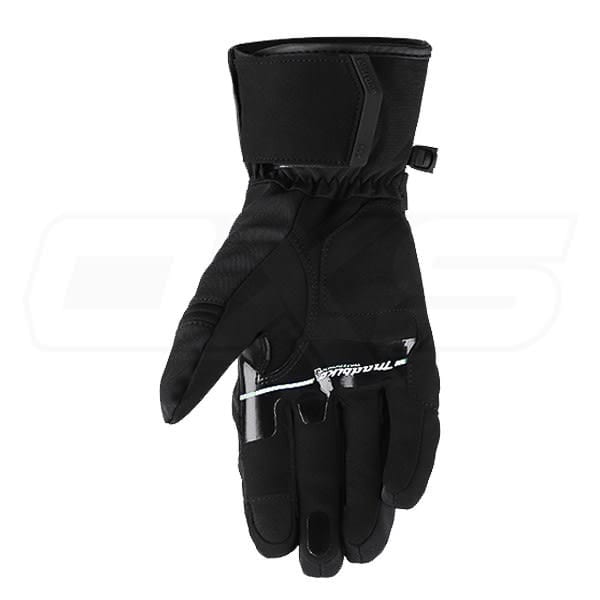 Guantes para moto largos madbike mad65 con protecciones touch invierno negro blanco3
