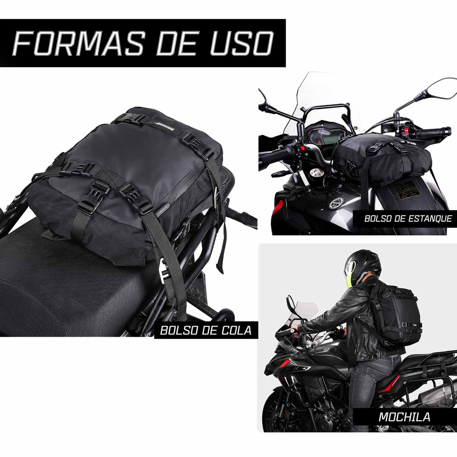 Naochan 。 Bolso impermeable para moto rhinowalk mt21630 30 litros multi uso