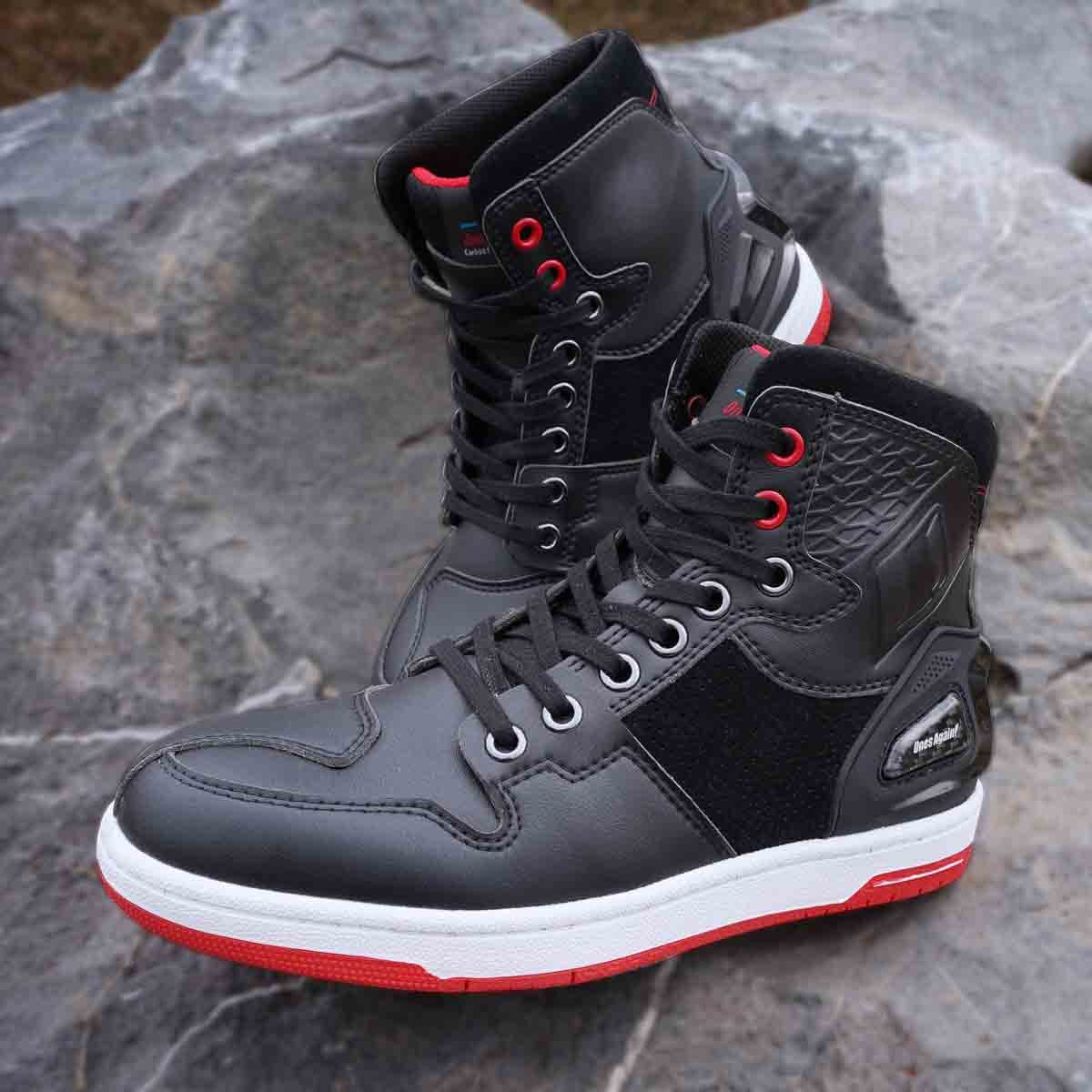 Calzado Botas Cuero Moto Hombre Zapatos De Motorista Cuero Calzado