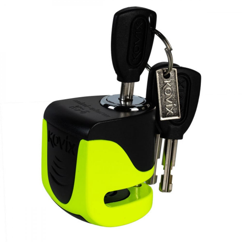 カタクリコ Candado Disco Moto Kovix Con Alarma Ks6 Verde Fluor | OXS