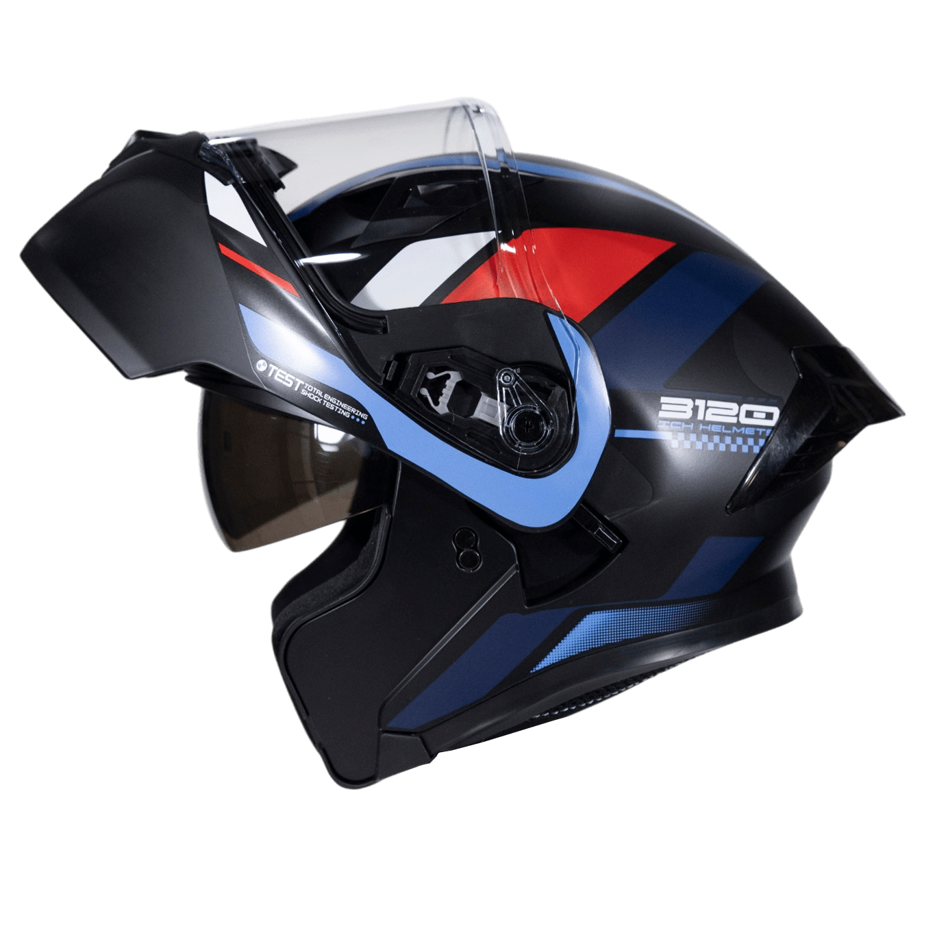 Casco moto ich 3120 ordanox ng az.cl tr abatible con sun visor