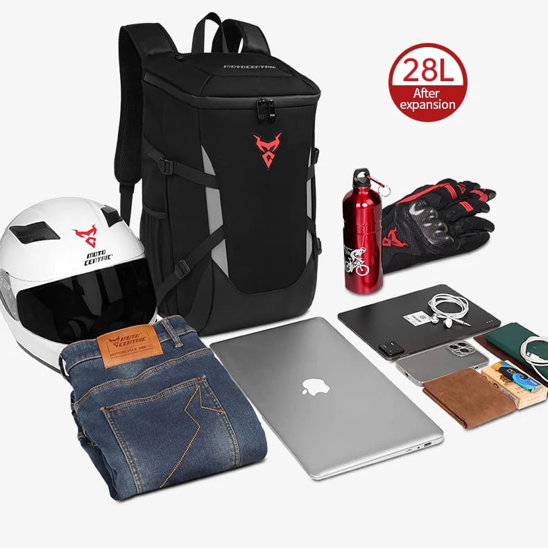 Mochila multipropósito motocentric 11-MC-0137 para moto expandible