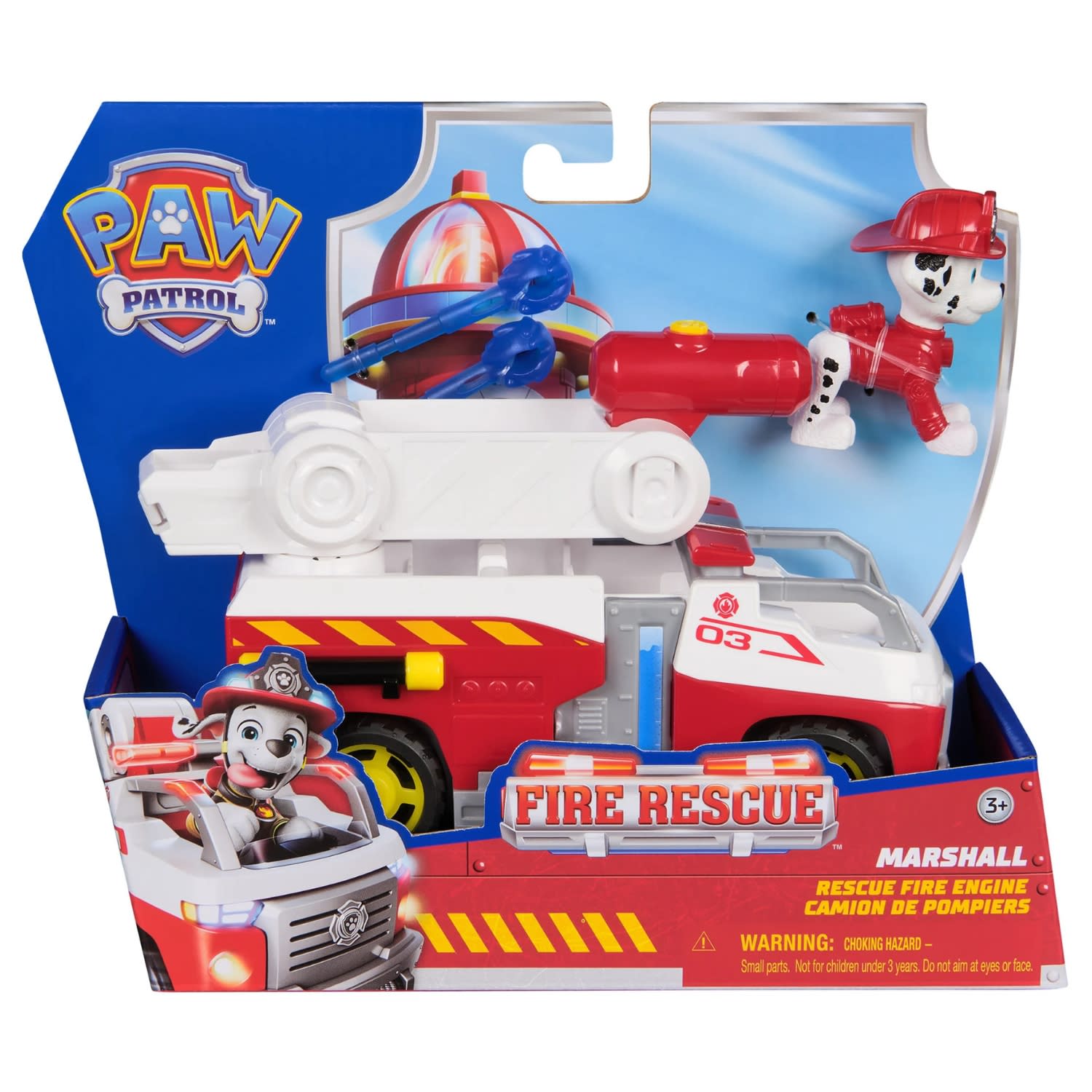 PAW PATROL FIRE RESCUE CAMION BOMBEROS MARSHALL Juguetería