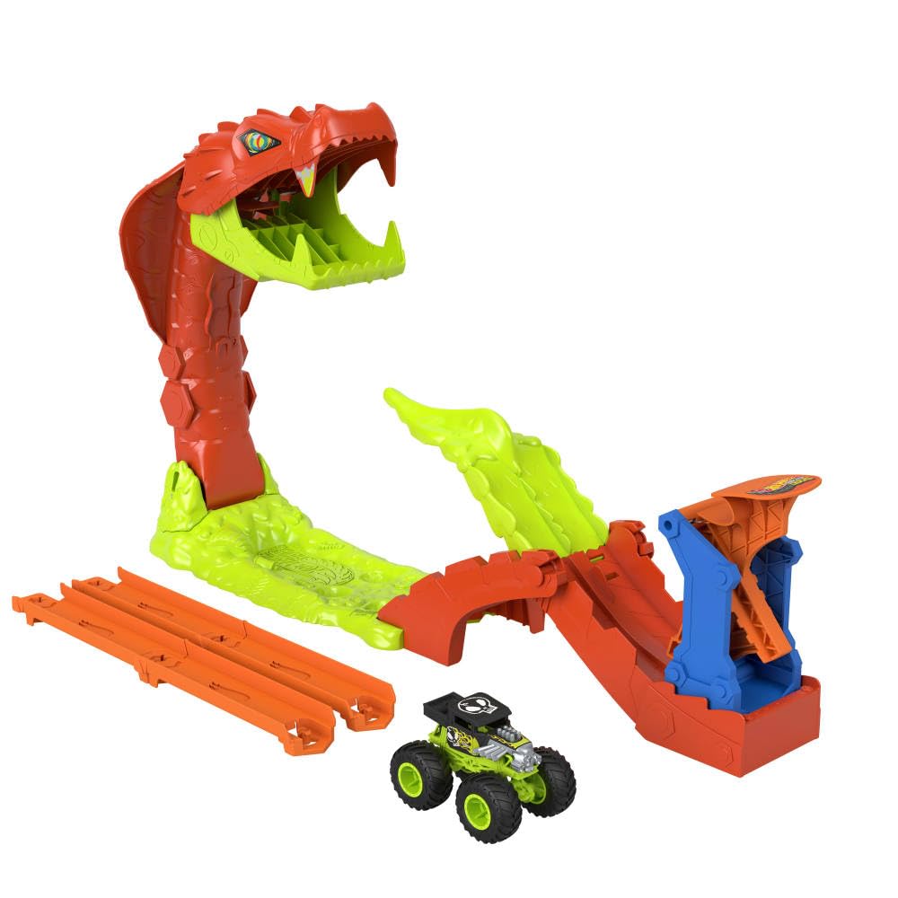 HOT WHEELS MONSTER TRUCKS SNAKE SLAM TAKEDOWN | Juguetería Little