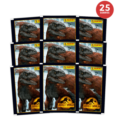 PANINI STICKERS JURASSIC WORLD MOVIE 3 PACK 25 SOBRES PANINI STICKERS JURASSIC WORLD MOVIE 3 PACK 25 SOBRES