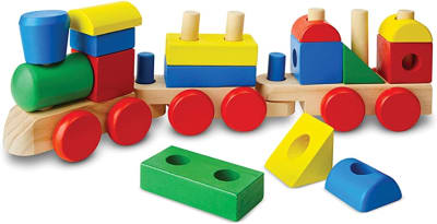 TREN DE BLOQUES DE MADERA APILABLES TREN DE BLOQUES DE MADERA APILABLES