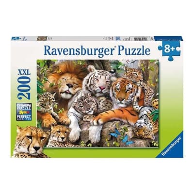 RAVENSBURGER PUZZLE XXL SIESTA DE FELINOS 200 PIEZAS1