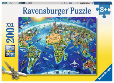 RAVENSBURGER PUZZLE EL MUNDO A LA VISTA 200 PIEZAS XXL1