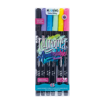 ESTUCHE 6 BRUSH DOBLE PUNTA ACUARELABLES PREMIUM1